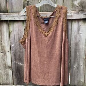 Citi Knit brown tank top sz. 3X